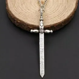 5st Fashion Vintage Silver Medieval Sword Halsband Pendants Herr Sword Pendant Necklace Chain Necklace Statement smycken- 1541855