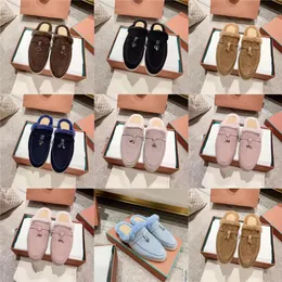 Designer LP Famous Brand Slippers Fashionable Plush Slippers Outdoor Wearing Headed Flat Shoes Winter Tasman Slippers Tass Wool