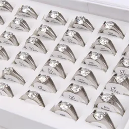 Intero 36 pezzi mix lotto taglia unisex anello in acciaio inossidabile placcato gioielli moda anelli a fascia set anelli a coclea anello di nozze regalo S260P