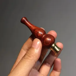 Handmade African Lobular Rosewood Wood Gourd Cigarette Holder - Traditional Pure Natural Mini Short Cigarette Holder for Men's 3-Purpose Smoking Accessories