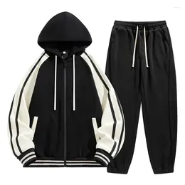 Men's Tracksuits Autumn Winter Mens Zipper Jackets Outfits Classic Male Casual Sports Suit Hoodies And Sweatpants Couple Style