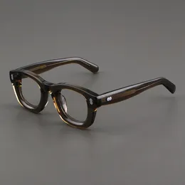Moda güneş gözlüğü çerçeveleri vintage kalın asetat çerçeve kare retro gözlük erkekler için tasarımcı markası miyopi okuma kadın reçeteli el yapımı gözlük 231218