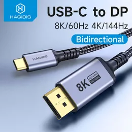 HAGIBIS USB 1.4 Thunderbolt 3/4 8K60Hz 4K144Hz DP 2K165Hz Tip C, Kitap Pro Air I XPS PC RIBA PC Kablosu TV için Displayport