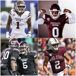 Anpassade kommer Rogers Jett Johnson Mississippi State Footballball Jersey Deshawn Page Marcus Banks Esaias Furdge Asher Morgan Jake Weir Chris Parson Vic Sutton