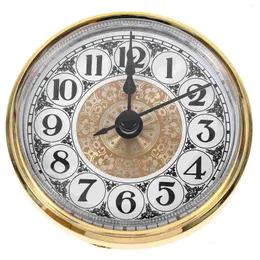 Wall Clocks Crafts Clock Head Insert Vintage DIY Miniature Roman Number Round With Movement