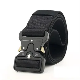 Cintura tattica 2019 1 77 '' di larghezza Stile militare Riggers Cintura Web Cintura resistente in metallo a sgancio rapido Fibbia più grande fre2638