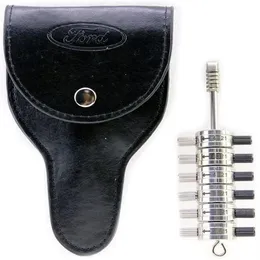 Herramientas de mano Premium Ford Tibbie Key Lock Pick Decodificador Lector de 6 cilindros Herramientas de cerrajería automotriz con estuche de cuero 282i