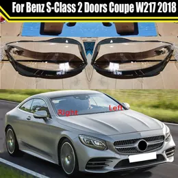 Car Headlight Cover Shell Front Headlamp Mask Transparent Lampshade Auto Light Lamp for Benz S-class 2 Doors Coupe W217 2018