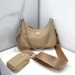 Re Edition 2021 Naylon Tasarımcılar Omuz Çantaları Yüksek Kaliteli Deri Çanta Tasarımcısı -Lady Cross -Body Lüks Zincir Çantası 215K