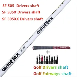 Drivers New Golf shaft Autoflex white Golf drive shaft sf505xx/sf505/ sf505x Flex Graphite Shaft wood shaft Free assembly sleeve and grip