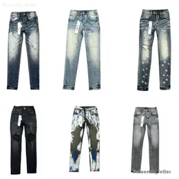 Lila Jeans Denim-Hose Herren Lila Jeans Designer Jean Herrenhose High-End-Qualität Gerades Design Retro Streetwear 818