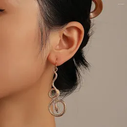 Pendientes colgantes Serpiente serpiente creativa para mujer Vintage Animal colgante Earwear joyería femenina Studs oreja regalos de fiesta de cumpleaños tendencia 2023