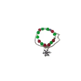 Рождественский браслет из бисера с бантиком Ручная работа Bestie подарки Подарок для пары оригинальный дизайн цветная глазурь