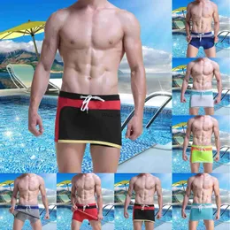 Herren-Shorts, Badebekleidung, Herren-Badeanzug, Schnürung, kurz, männlich, 2022, Sommer, Frühling, Anti-Peinlichkeit, Strand-Slips, Boxer, Herren-Badehose, Badeshorts, L231218