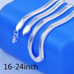 KASANIER 6MM Wide16-24Inch Nice 925 Silver Soft Smooth Snake Men Women Fashion Chain Necklace With Lobster Clasps Set Heavy Jewelr253t