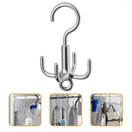 Hangers Advanced Rotating Hook 4-Claw Rotary Hanger Hanging Neck Tie Organizer Wallet Abs Purse Belt Man Shoe Racks Closet