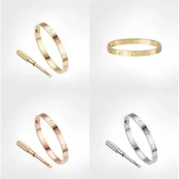 Mode smycken jularmband kedja kärleksskruv armband 316l titanstål lyxiga CZ -stenskruvmejselarmband för kvinnor an261l