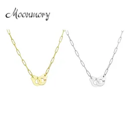 Moonmory Sterling Silver H을 수갑 펜던트 펜던트 목걸이를위한 은색 체인 수갑 목걸이 흰색 멘토스 전체 LJ201016252S