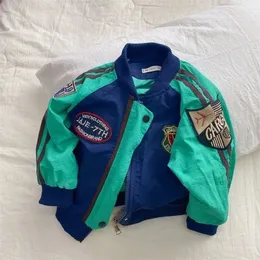 Jackor Spring Baseball Coat Blue Jacket 2023 Korean Baby Girl Kids Clothes For Teens Girl Clothing Childrens Outwear 231218