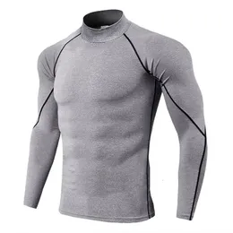 Men's Thermal Underwear Thermal Underwear For Men High Collar Camiseta Termica Sport Thermo Shirt Quick Dry Compressed Underwear Clothes Men Bielizna 231218