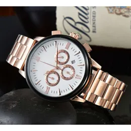 Top klassieke designerhorloges PP Nieuw 6 True Running Seconds Volledig functioneel quartz stalen band Heren vrijetijdshorloge met logo luxe horloge