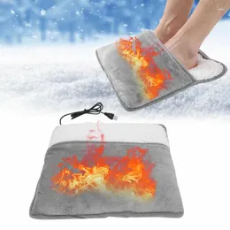 Mattor Electric Foot Warmers Winter Warming Bag Office Home Washable Thermal Mat USB Plug-in Värmningskuddar för fötter