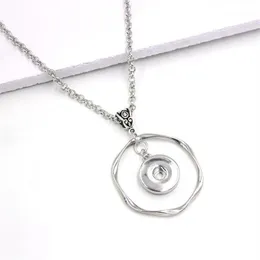 Pendant Necklaces 10PCS Interchangeable 18mm Snap Jewelry Liobonar Buttons Charms Necklace For Women1336G