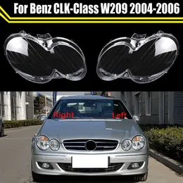 ベンツCLKクラスW209 2004 2005 2006カーフロントヘッドライトレンズカバー透明ランプシェードガラスランプカバーキャップヘッドランプシェル
