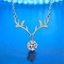 Pendant Necklaces Hip Hop Style Feminine Temperament Deer Antler Pendants Collarbone Chain Accessories Wholesale