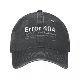 Ball Caps 404 Error Coding Baseball Retro Distressed Washed Geek Programmer It Headwear For Men Women Outdoor Activities Hats Cap