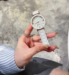 Luksusowe zegarek na rękę kobiety Cukierki Para Watch luksusowa ceramika sportowa kwarc na rękę czarny biały ceramiczny klasyczny klasyczny vintage lady dziewczyna 32 mm