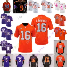 CUSTOM Clemson Tigers Football Jersey NCAA College Hunter Renfrow Travis Etienne Jr. Tee Higgins Deandre Hopkins C.J. Spiller Fuller Isaiah