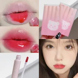 Lip Gloss Cherry Pink Plumper Crystal Jelly Tint Korean Lasting Waterproof Lipstick Lips Liquid Cosmetics
