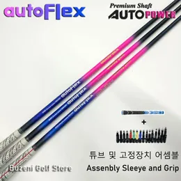 Axlar Club Shafts Golf Drive Shaft Pink Blue Color AutoFlex SF505XX / SF505X / SF505 flexgrafitaxelfri installation av ärmen