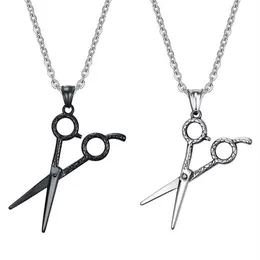 Coole Herren Schere Stylist Halskette Schmuck Edelstahl Barber Tools geformt Anhänger männlichen Schmuck Chain299h