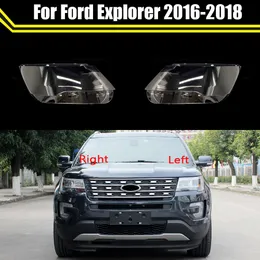 Tampas do farol para ford explorer 2016 2017 2018 frente do carro farol lente capa abajur cabeça da lâmpada luz escudo de vidro