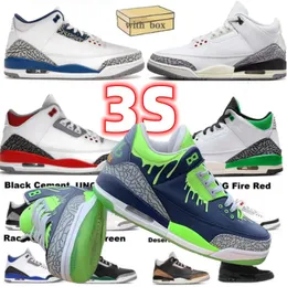 Doernbecher 3 Craft Ivory Basketball Shoes 3s Green Glow Midnight Navy Palomino Dark Iris Neapolitan Wizards Fire Red PE Sneakers Shoes With Box