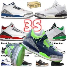 Doernbecher 3 Craft Avorio Scarpe da basket 3s Green Glow Midnight Navy Palomino Dark Iris Napoletan Wizards Fire Red PE sneakers trainer scarpe sportive con scatola