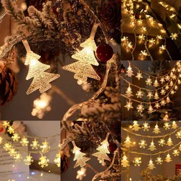 Nuove forniture di giocattoli di Natale 3m Albero di Natale Fiocco di neve Luci a stringa LED Banner Decorazione natalizia 2023 per la casa Decorazione dell'albero di Natale Lampada a sospensione
