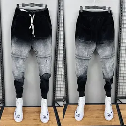 Mens Pants Color Match Hip Hop Male Byxor Sweatpants Streetwear Elastic midja Running Jogger Pant High Quality Clothing 231218