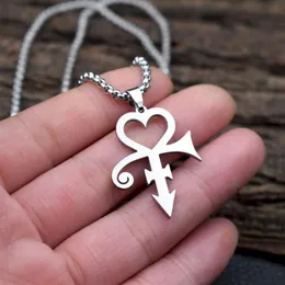 SanLan 12 шт., ожерелье из нержавеющей стали с символом сердца любви, принца, Chain291a