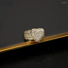 Wedding Rings SNQP Female Good LooKing Ring Romantic Heart Shaped Zircon Gather.