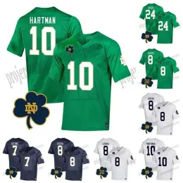 Özel 10 Sam Hartman Notre Dame Fighting İrlandalı 23-24 NCAA Koleji Futbol Formaları Michael Mayer Audic Estime Cam Hart James Benjamin Morr