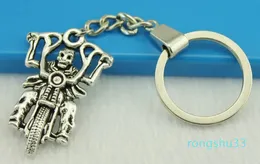 Ny modemetallnyckelkedjor Tillbehör, vintage motorcykel Skull Soul Chariot Key Rings