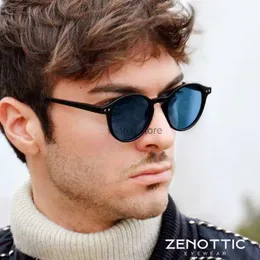 Güneş Gözlüğü Zenottic Retro Polarize Güneş Gözlüğü 2023 2022 Erkek Kadınlar Vintage Küçük Yuvarlak Çerçeve Gözlükleri Polaroid Lens UV400 Gözlük Shadesl231218