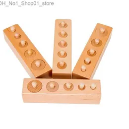 Sortera häckning stapling leksaker trä montessori set cylinder socket pussel leksak baby övnings sinnen leksaker förskolebarn utbildning för barn q231218