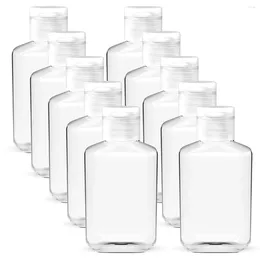 Storage Bottles 50Pcs 2oz Empty Clear Plastic Travel Portable Refillable Hand Sanitizer Shampoo Body Soap Toner Lotion Cream Containers