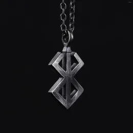 Collane con ciondolo Collana realizzata a mano in argento sterling 925 con sacrificio Berserk, marca di girocollo