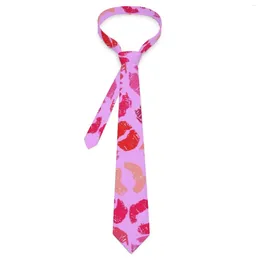Bow Ties A Burst Of Lips Tie Lipstick Kisses Daily Wear Party Neck Classic Elegant For Men Women Design Collar Necktie