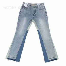 Mäns jeansdesigner Luxury Clothing Denim Pants Gall Eryes Depts. La Vintage Sydd Loose Flare Män Ejressade Ripped Motocycle Biker Hip Hop Trousers YHMC